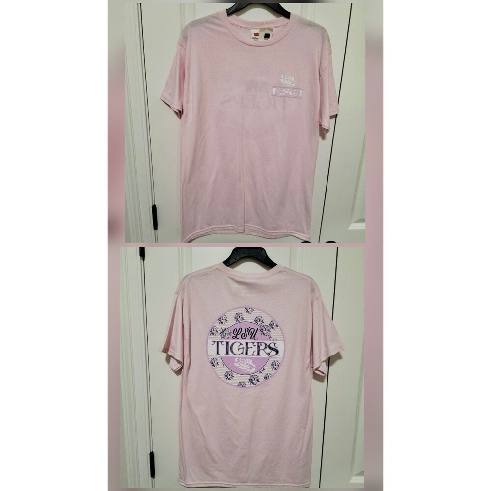 Hanes LSU Tigers Women's Pink Short Sleeve Graphic T-Shirt Size Medium New w/Tag